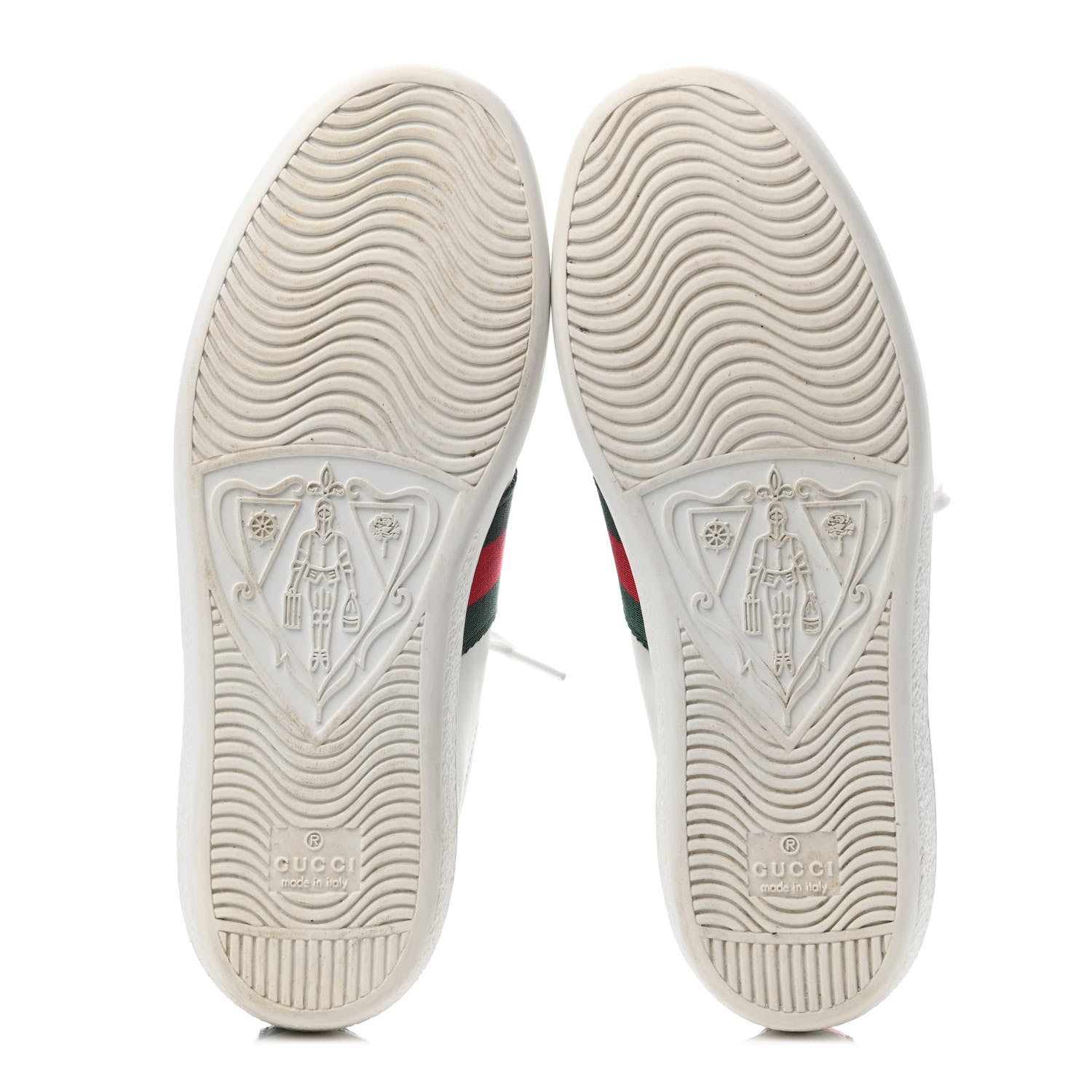 Gucci Calfskin Ayers Bee Embroidered Womens Ace Sneakers 36 White Green 4 of 4