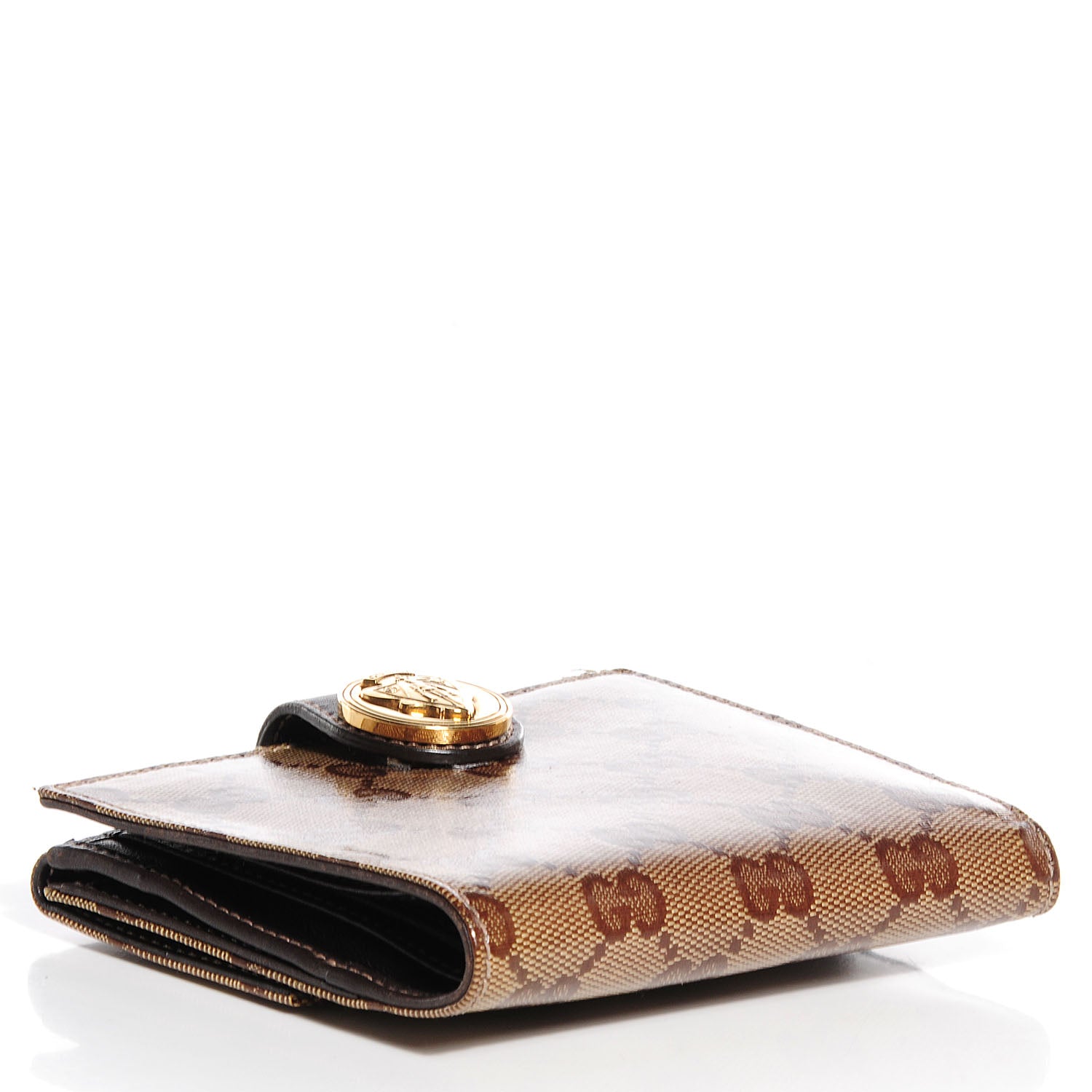 Gucci Crystal Monogram Hysteria French Wallet Dark Brown 4 of 8