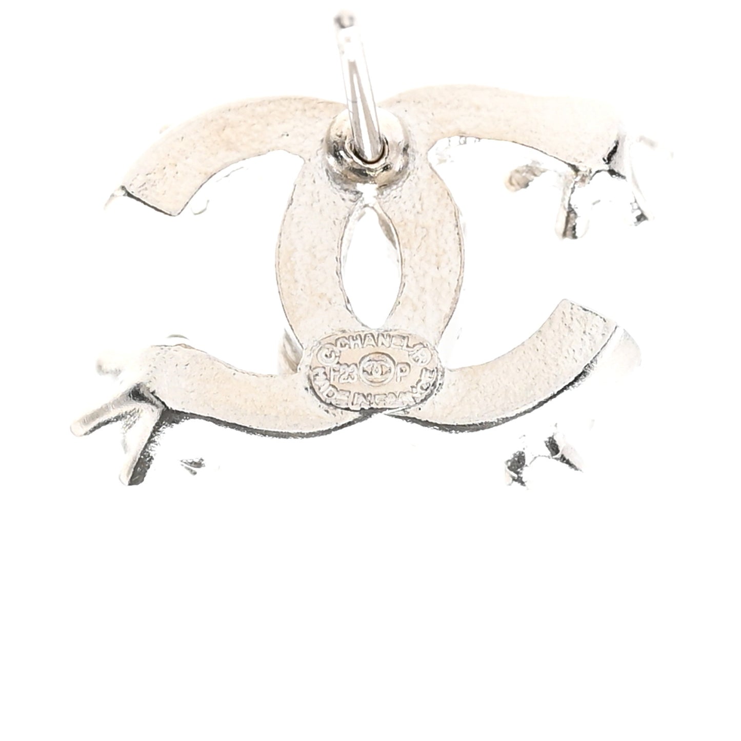 Crystal CC Star Earrings Silver