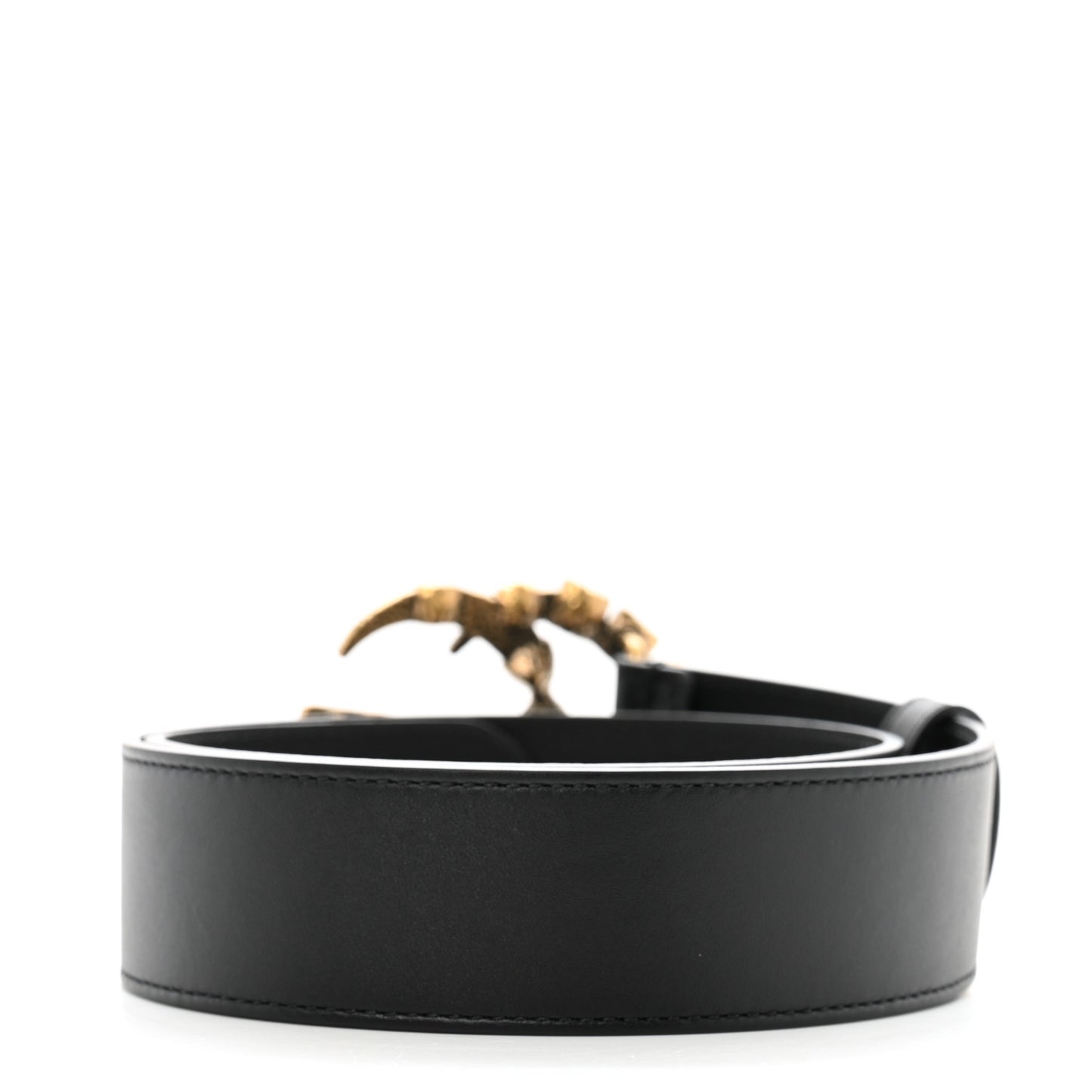 Calfskin Crystal Double G 40mm Belt 70 28 Black Multicolor