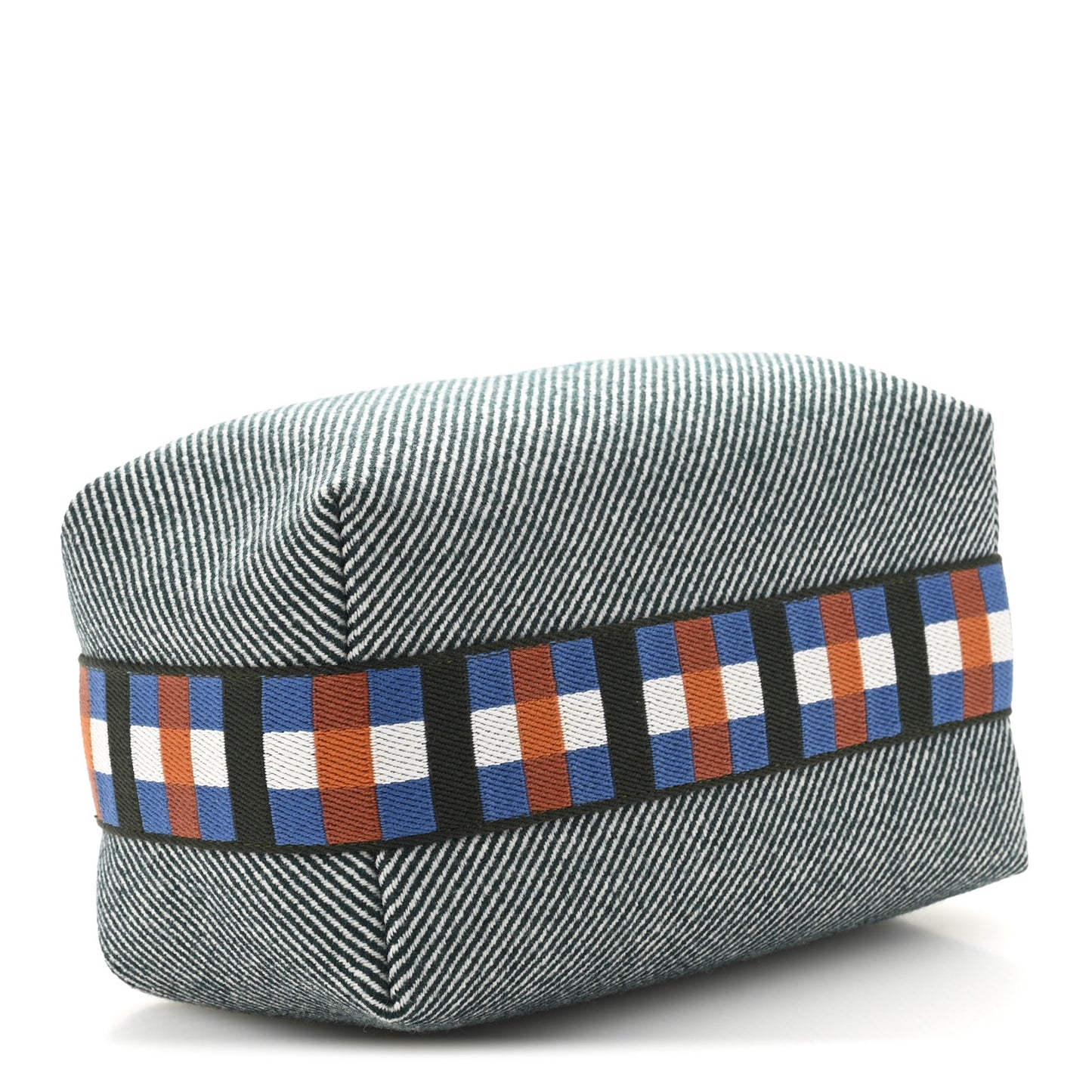 Wool Small Bride-A-Brac H Natte Pouch Bleu
