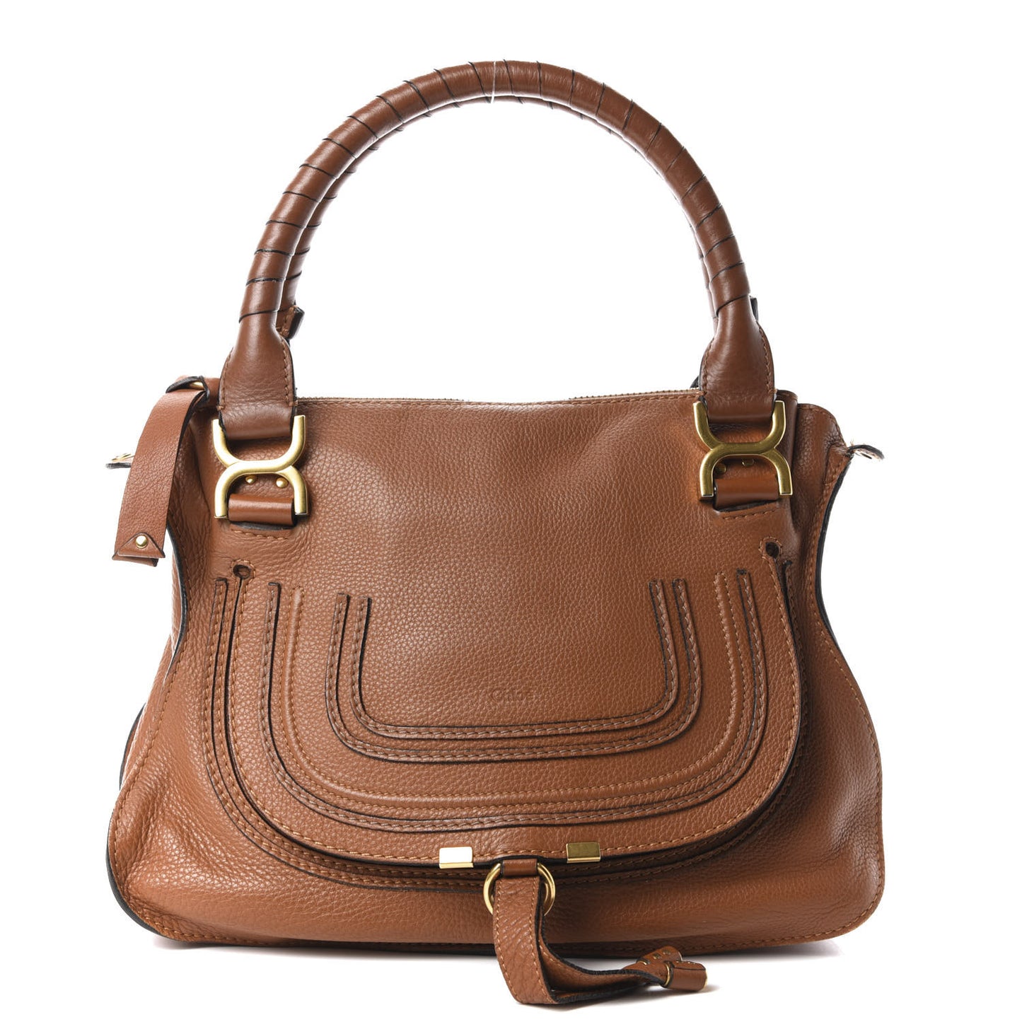 Calfskin Medium Marcie Satchel Tan