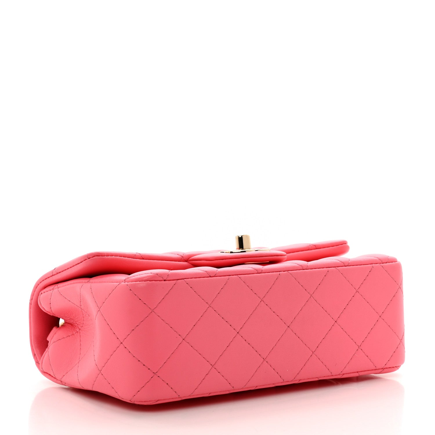 Chanel Lambskin Quilted Mini Rectangular Flap Pink 4 of 10