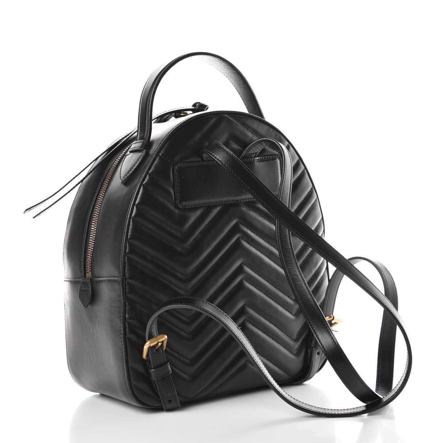 Calfskin Matelasse GG Marmont Backpack Black