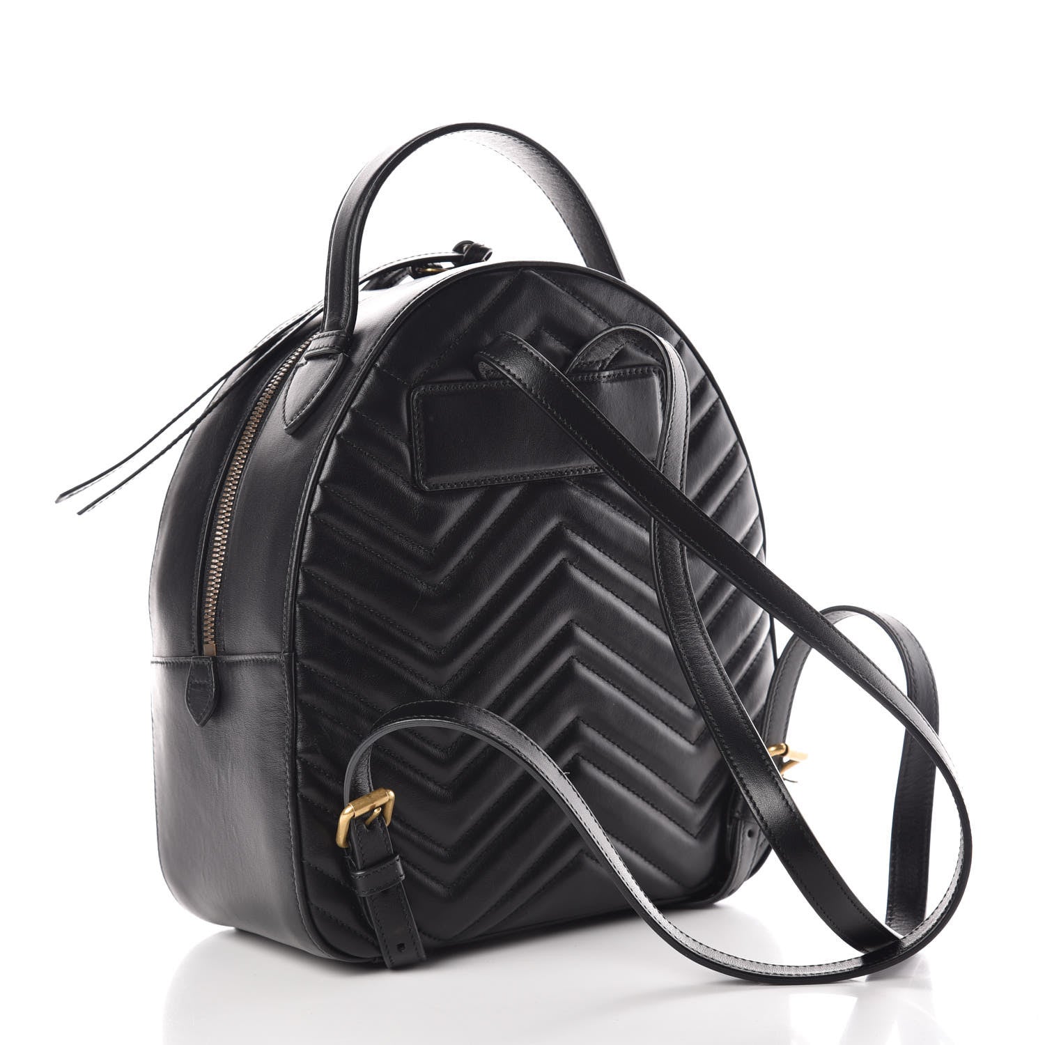 Gucci Calfskin Matelasse GG Marmont Backpack Black 3 of 9