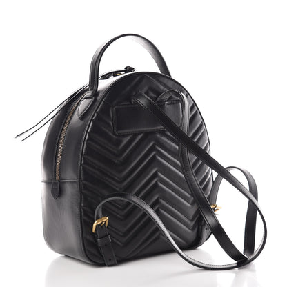 Gucci Calfskin Matelasse GG Marmont Backpack Black 3 of 9