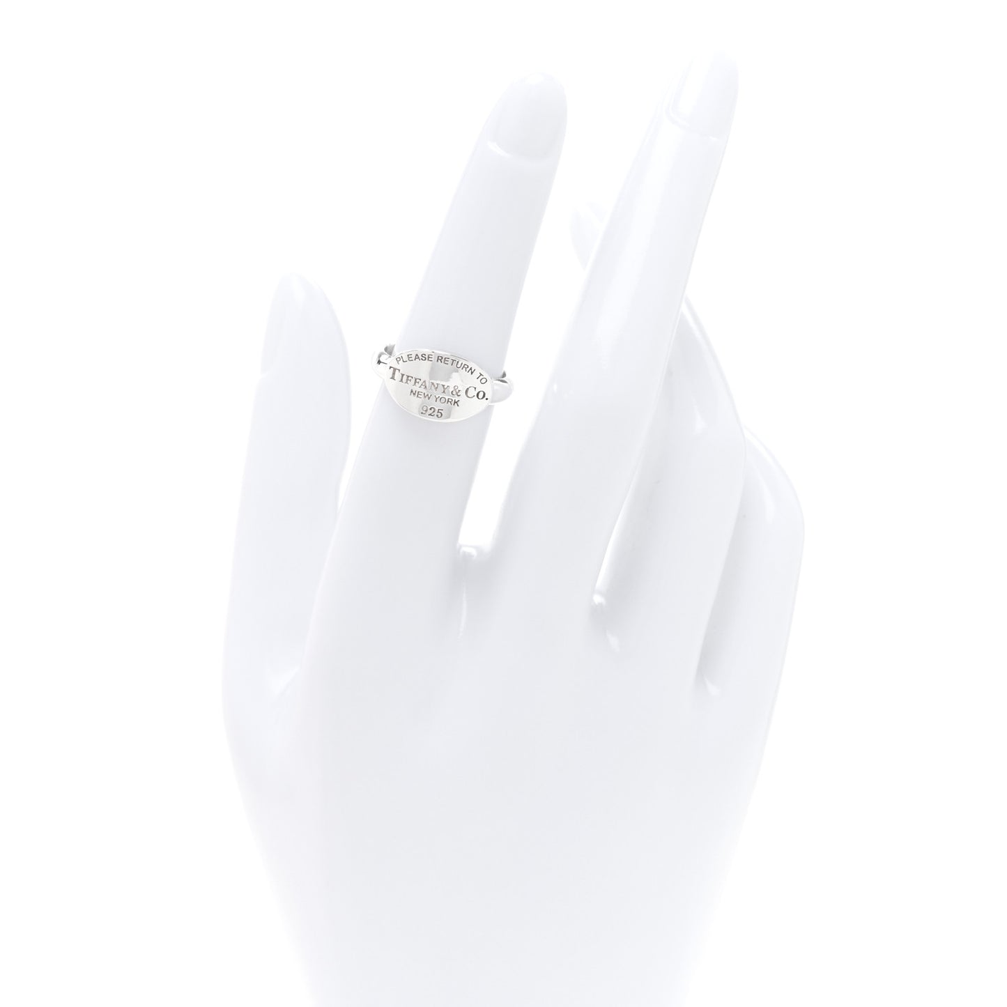 Sterling Silver Return to Tiffany Oval Ring 51 5.75