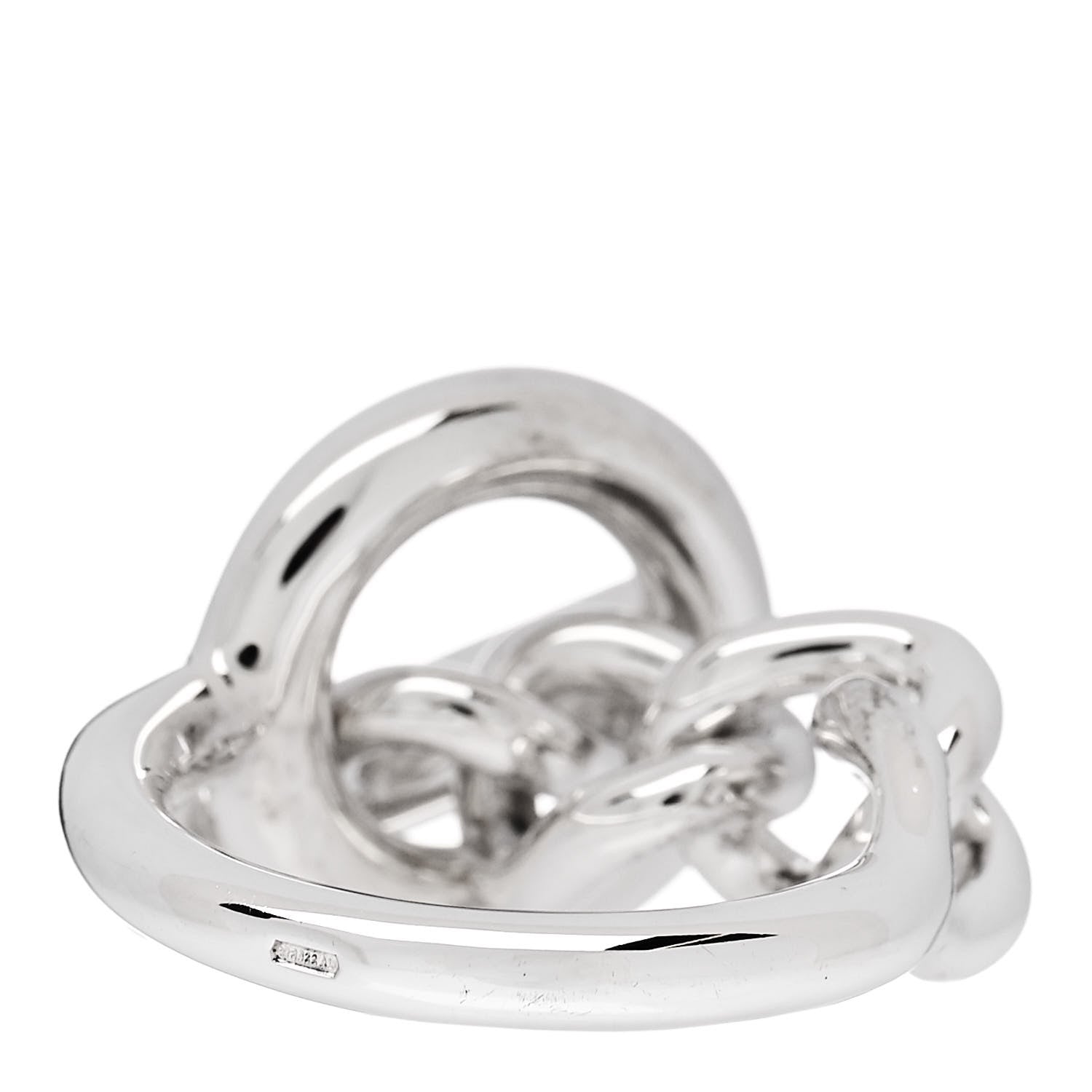 Hermes Sterling Silver GM Croisette Ring 57 8 3 of 5