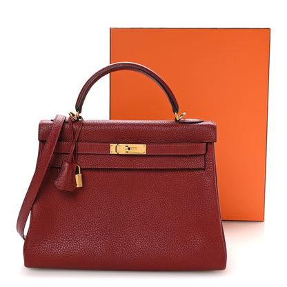 Hermes Togo Kelly Retourne 32 Rouge H 11 of 11