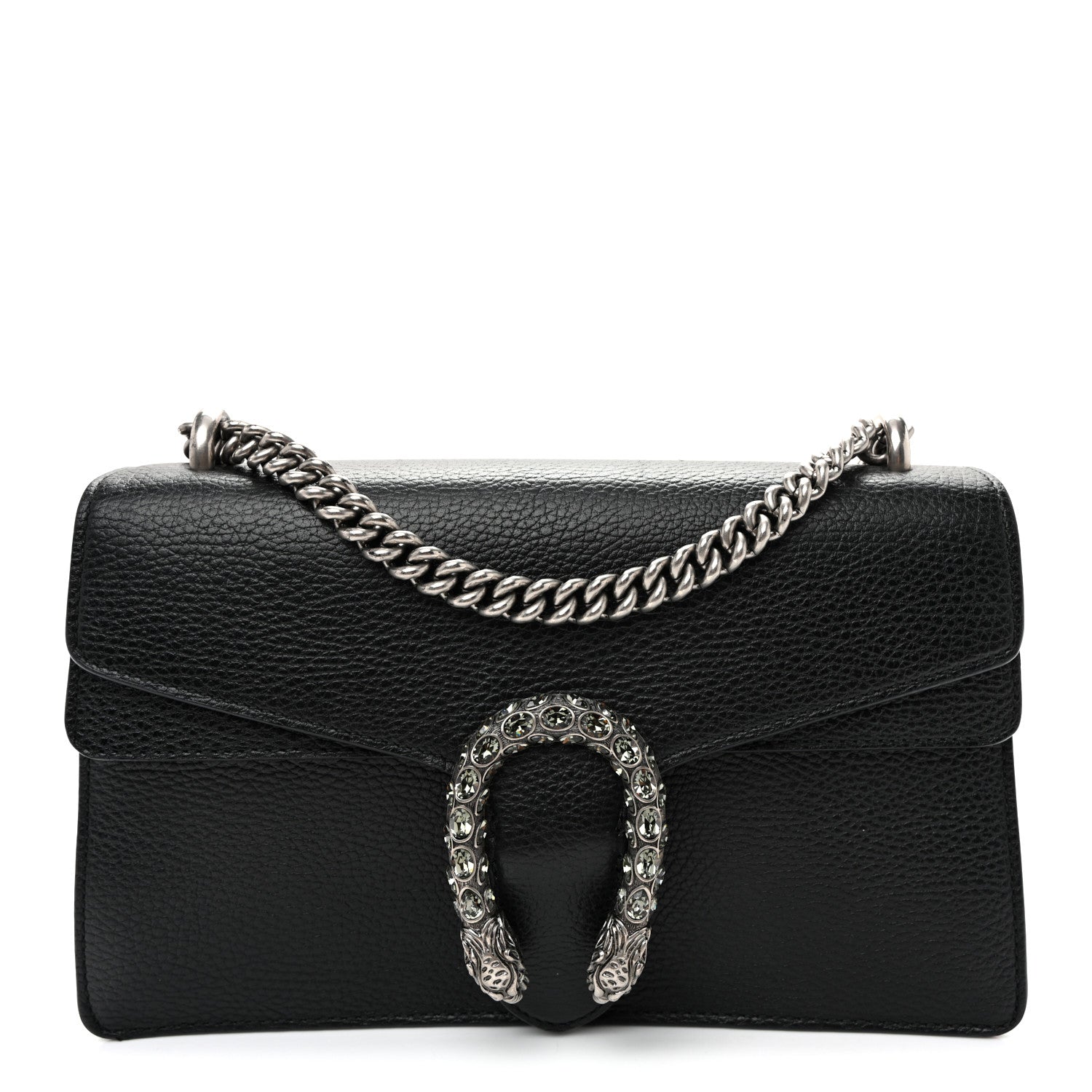 Gucci Pebbled Calfskin Small Dionysus Shoulder Bag Black 1 of 11
