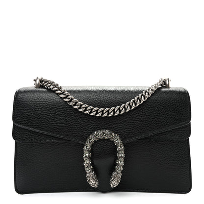 Gucci Pebbled Calfskin Small Dionysus Shoulder Bag Black 1 of 11