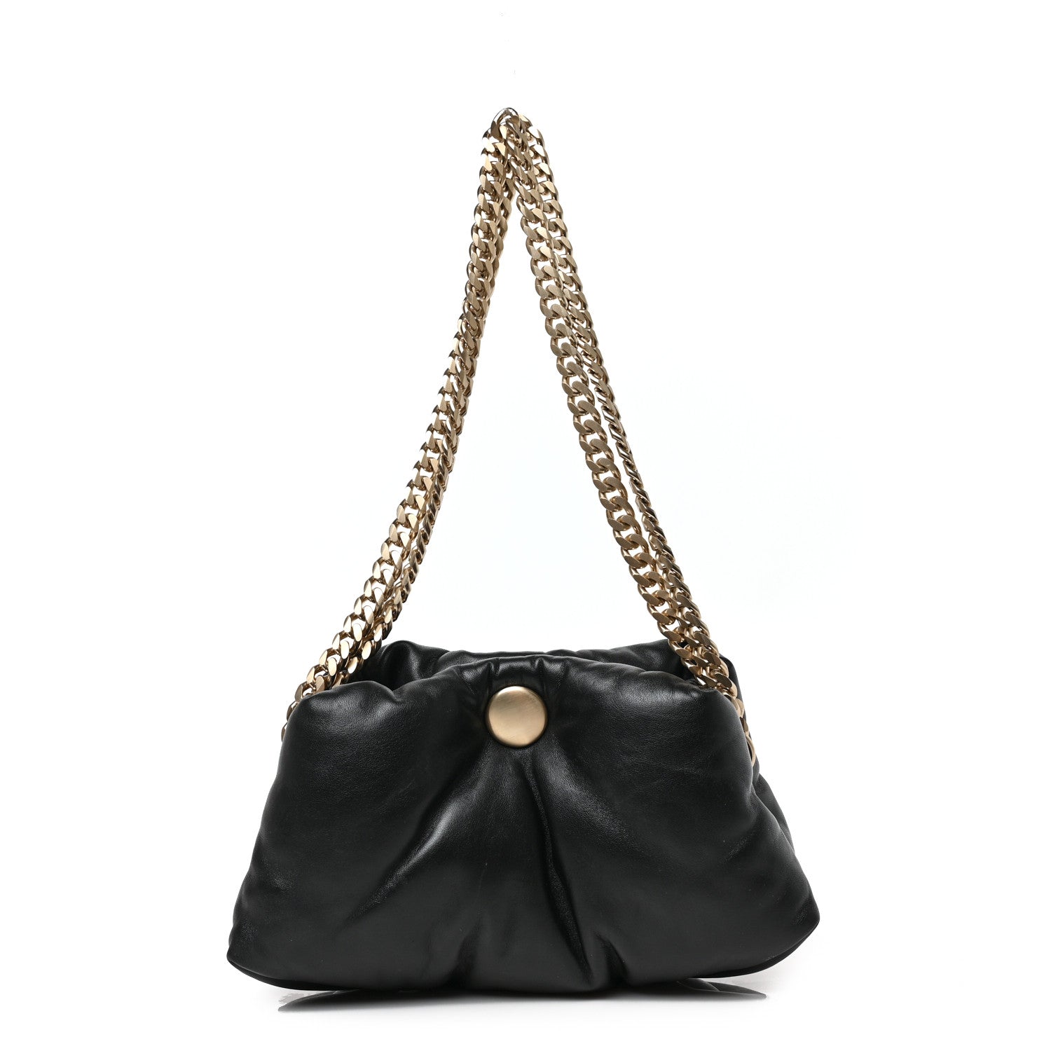 Proenza Schouler Lambskin Small Puffy Tobo Chain Shoulder Bag Black 1 of 8