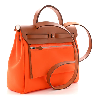 Hermes Toile Officer Vache Hunter Herbag 31 PM Orange Minium 4 of 12