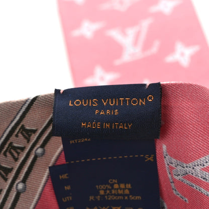 Louis Vuitton Silk Monogram LV Details BB Bandeau Rose 3 of 4