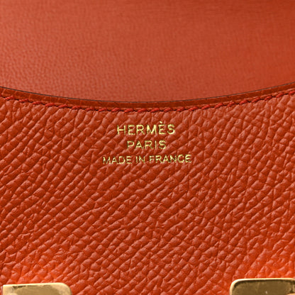Hermes Epsom Constance Slim Wallet Orange 7 of 8