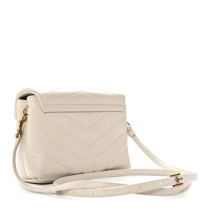 Saint Laurent Calfskin Y Quilted Monogram Toy Loulou Crossbody Bag Blanc Vintage 3 of 11