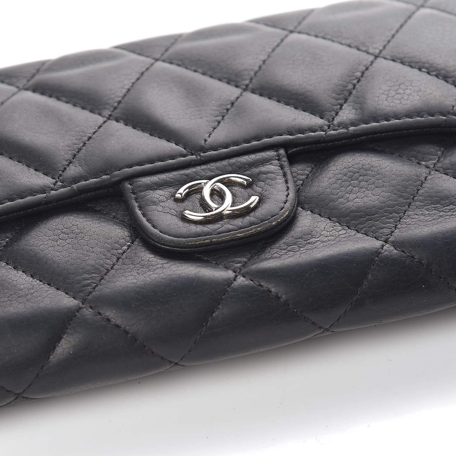 Chanel Caviar Quilted Large Gusset Flap Wallet Black 11 of 17