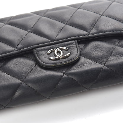 Chanel Caviar Quilted Large Gusset Flap Wallet Black 11 of 17