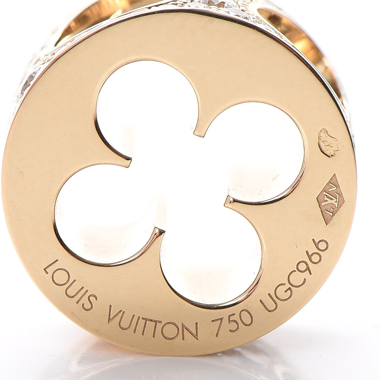 Louis Vuitton 18K Yellow Gold Diamond Empreinte Pendant 3 of 4