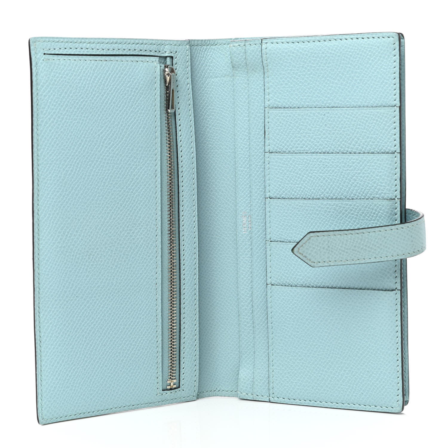 Hermes Epsom Bearn Gusset Wallet Bleu Atoll 5 of 8