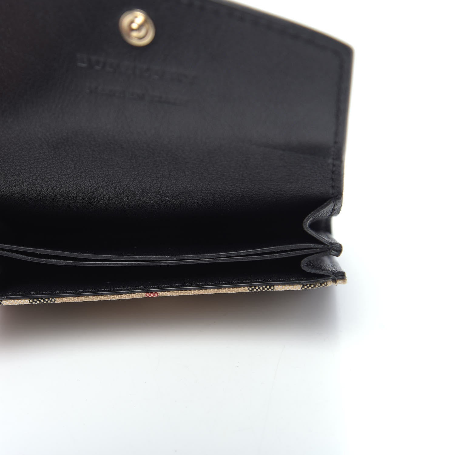 Burberry Calfskin House Check Chesam Card Case Black 5 of 7