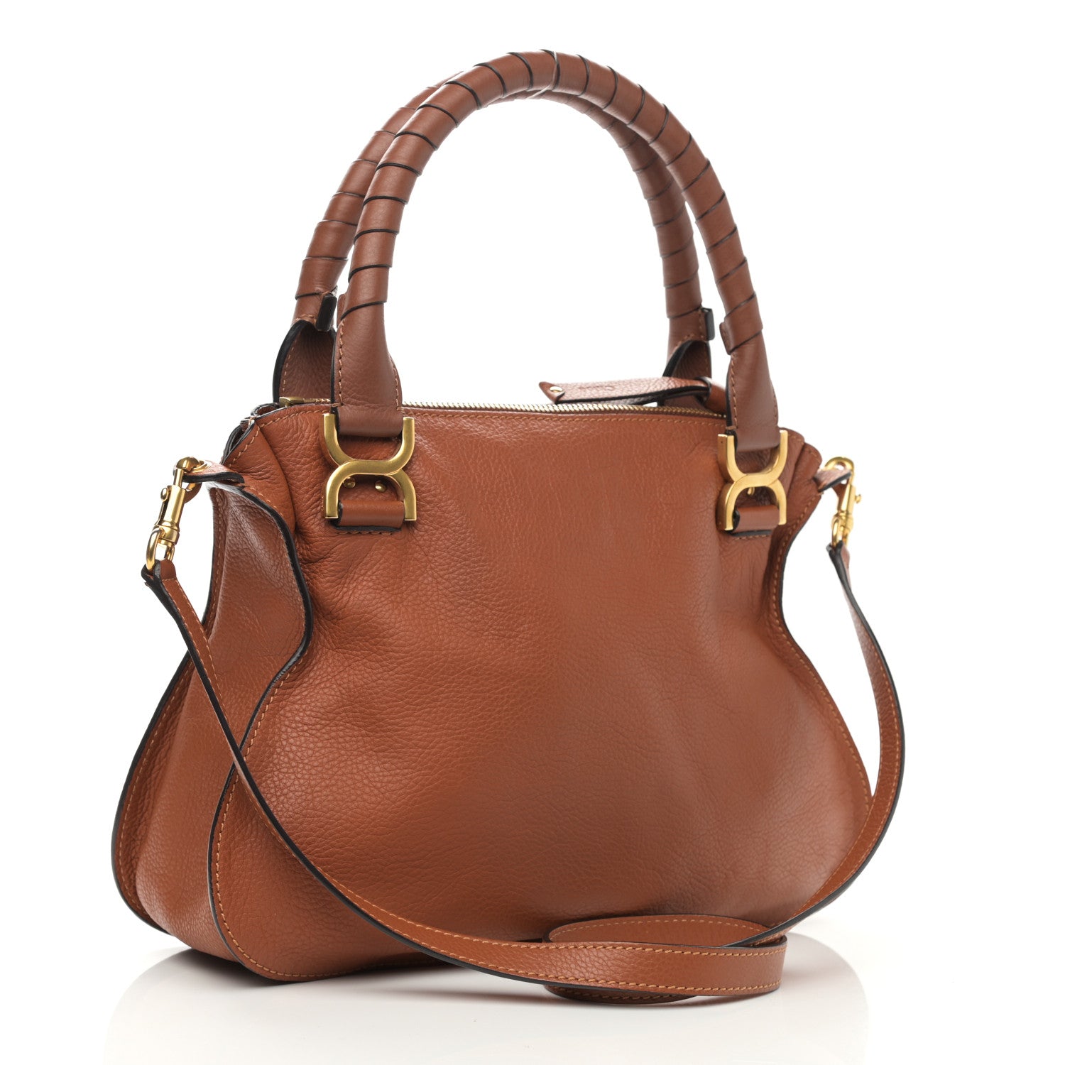 Chloe Calfskin Medium Marcie Satchel Tan 3 of 11