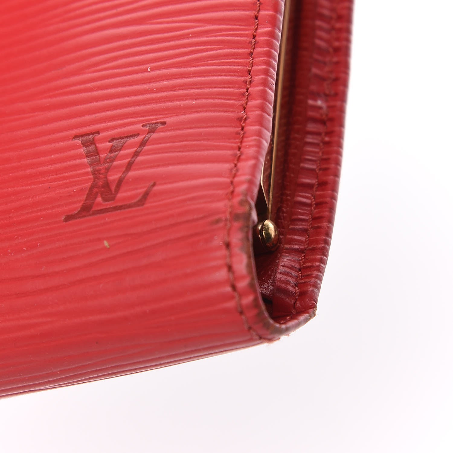 Louis Vuitton Epi French Purse Wallet Castillan Red 10 of 12