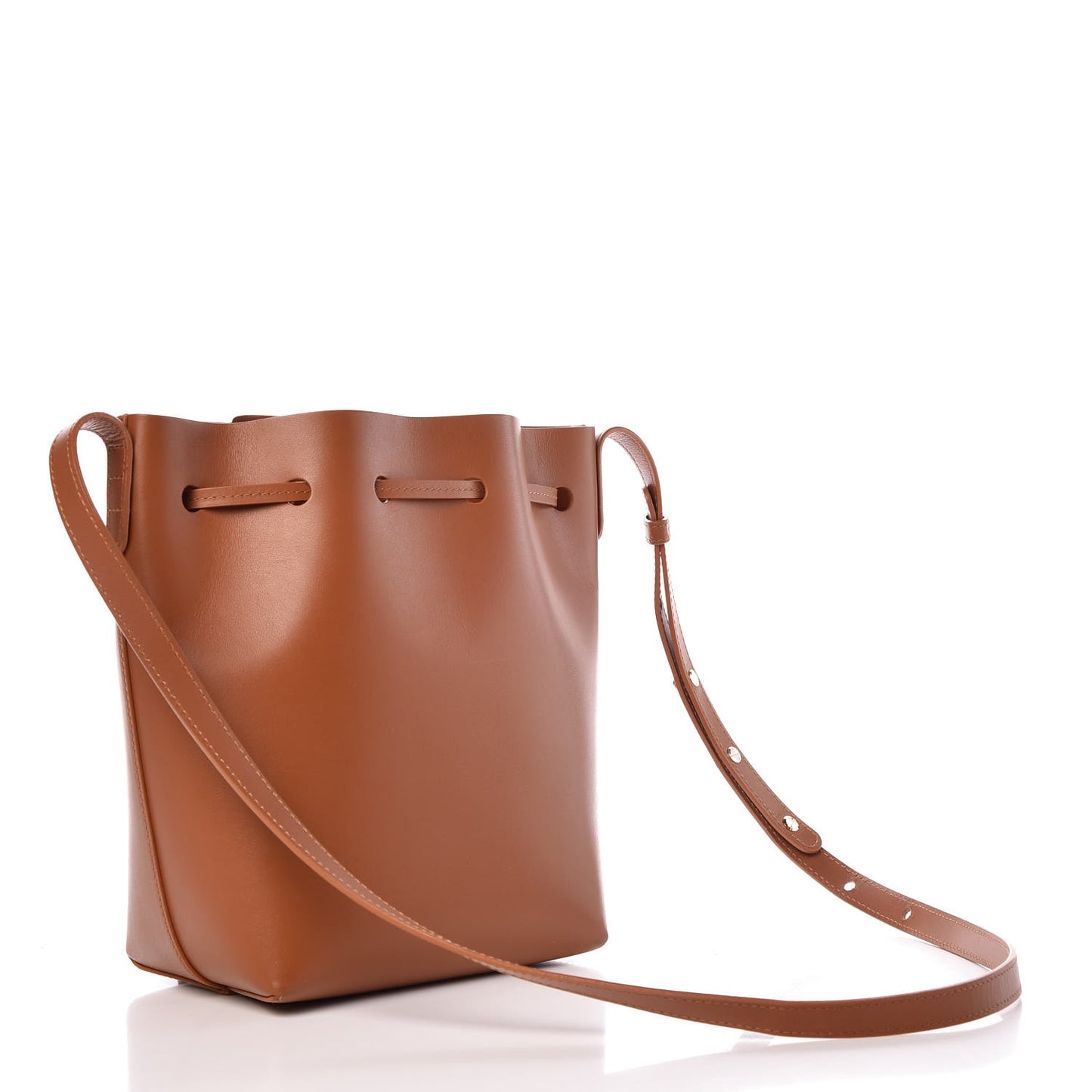 Calfskin Mini Bucket Bag Saddle