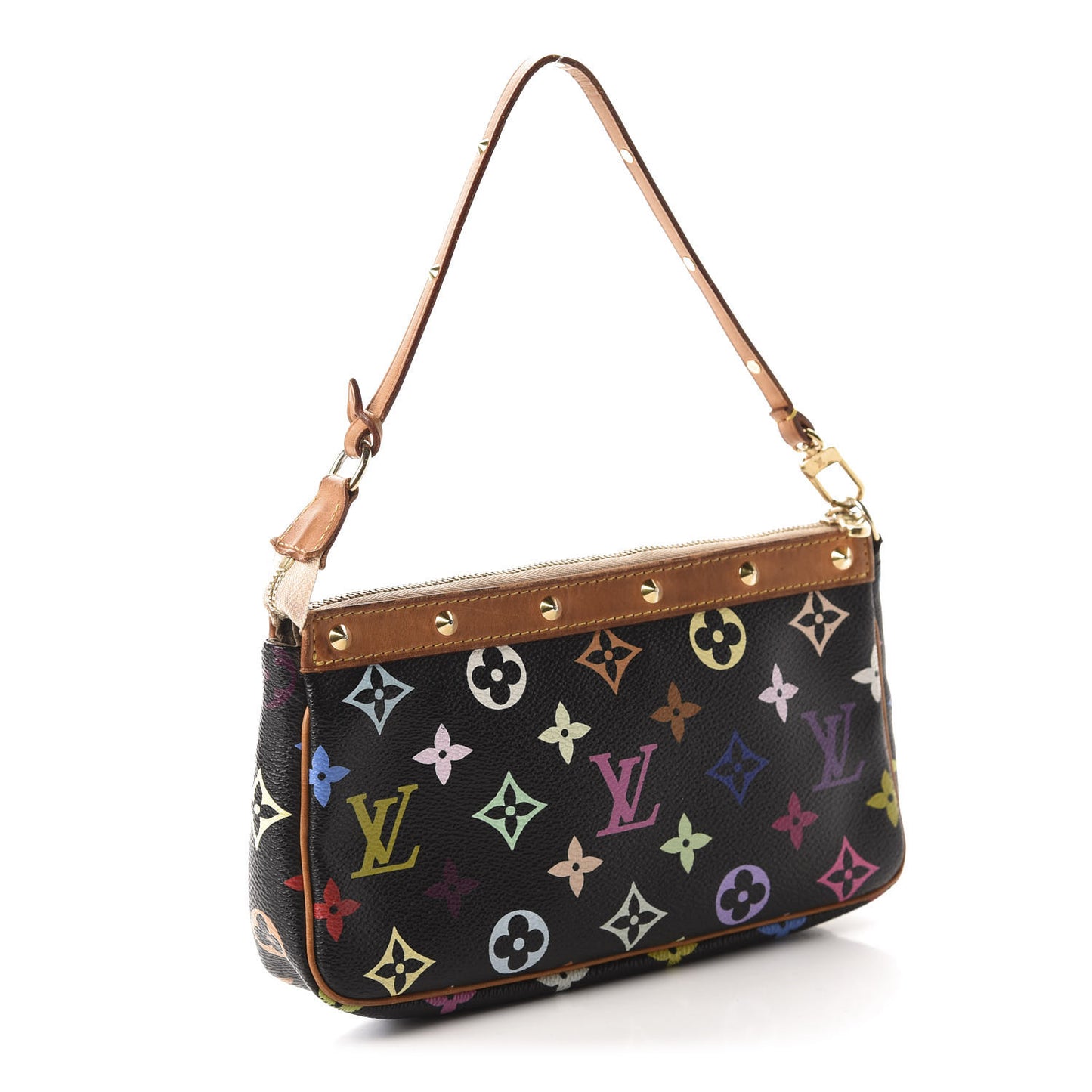 Monogram Multicolor Pochette Accessories Black