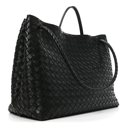 Bottega Veneta Nappa Intrecciato Large Andiamo Shoulder Bag Black 3 of 9