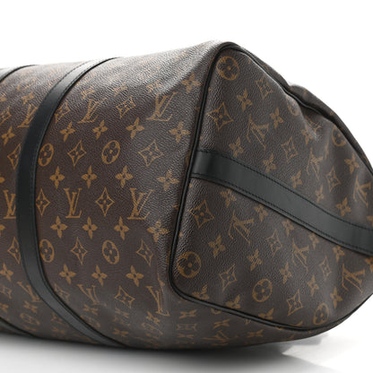 Louis Vuitton Monogram Macassar Keepall Bandouliere 45 9 of 11