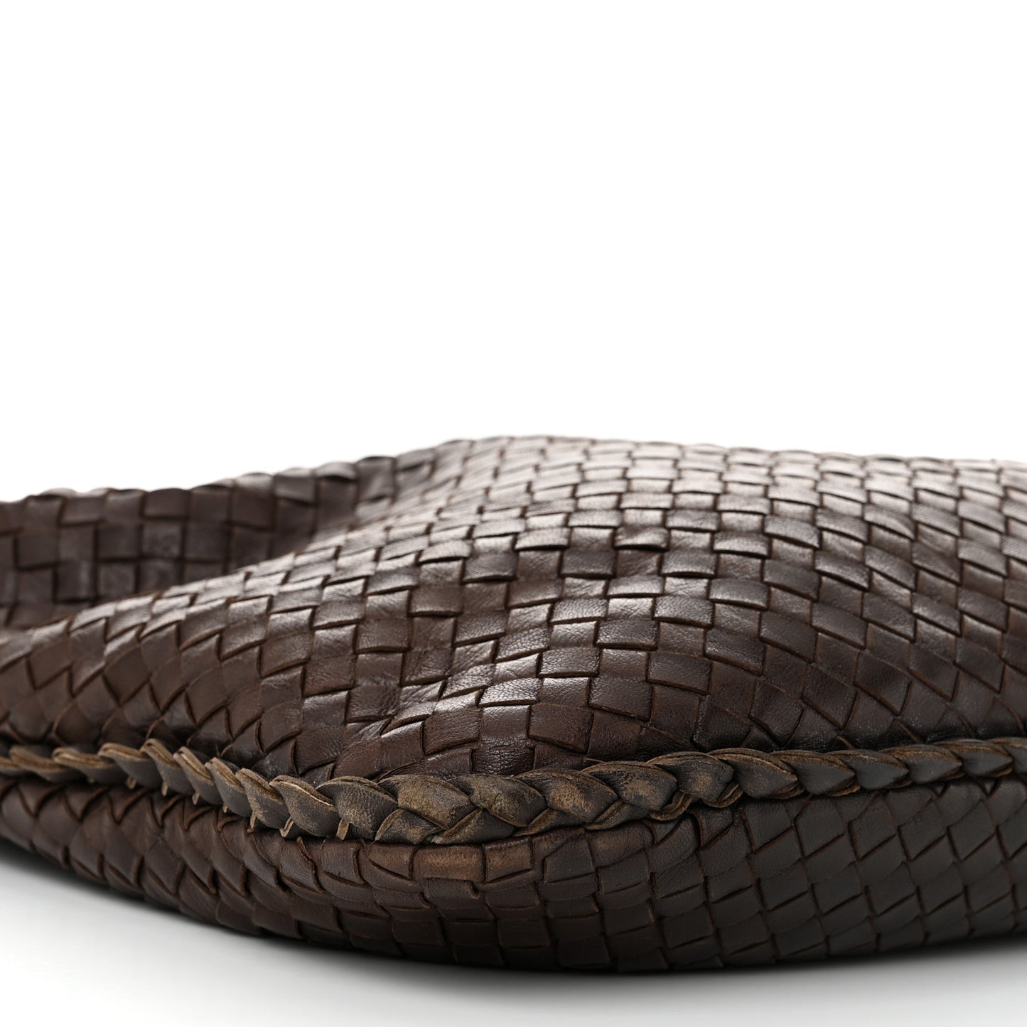 Nappa Intrecciato Large Veneta Hobo Ebano