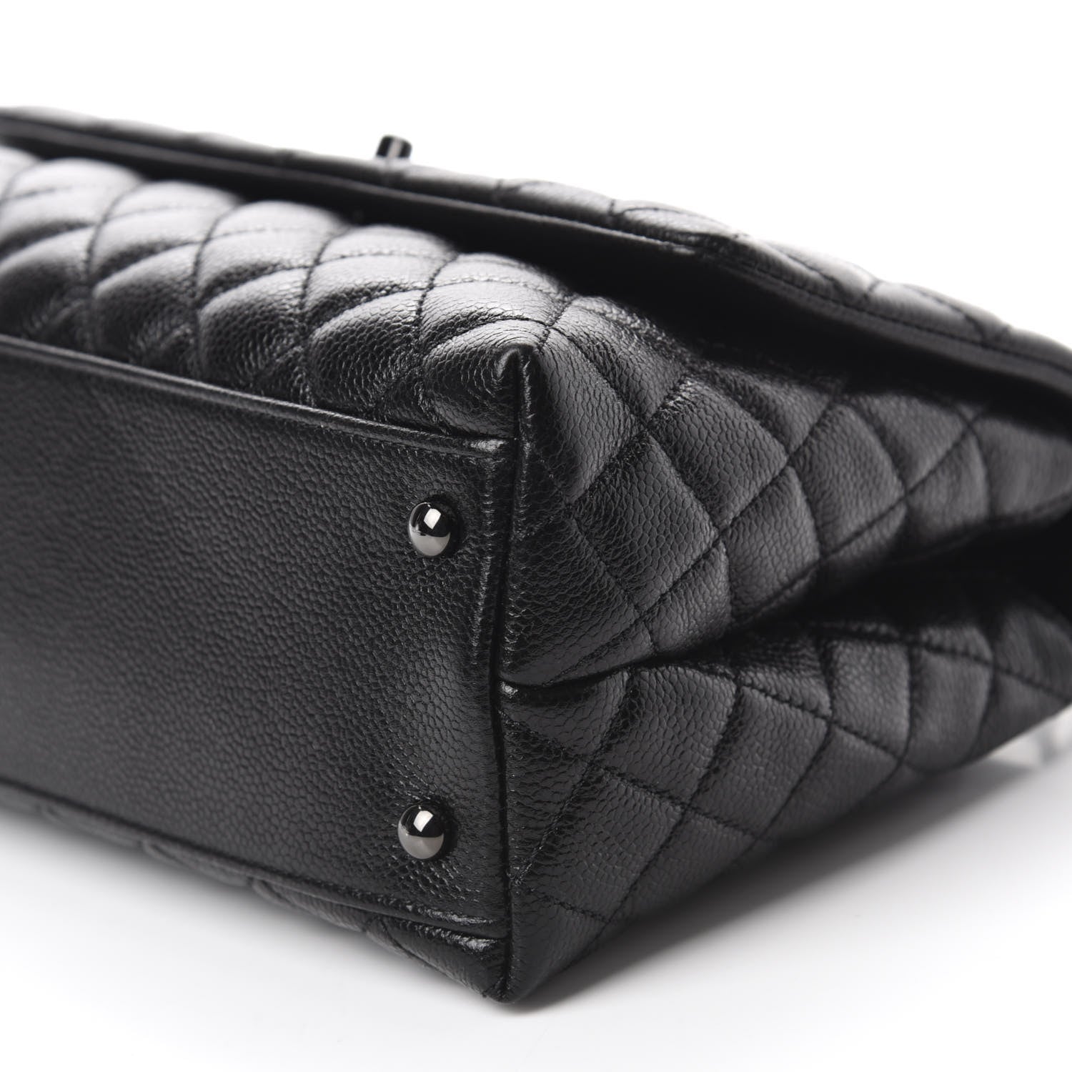 Chanel Caviar Quilted Small Coco Handle Flap So Black 7 of 10