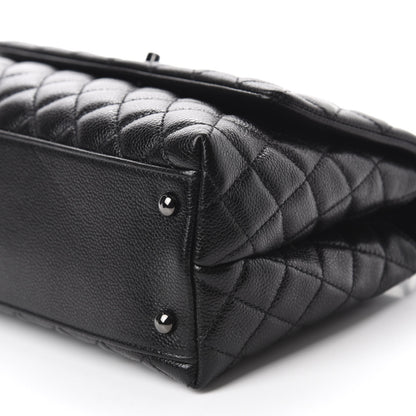 Chanel Caviar Quilted Small Coco Handle Flap So Black 7 of 10