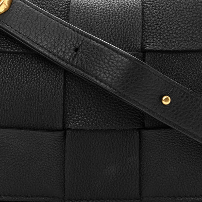 Bottega Veneta Grained Calfskin Maxi Intrecciato Cassette Crossbody Bag Black 7 of 10