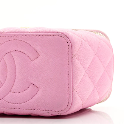 Chanel Caviar Quilted Sweetheart Vanity Case Pink 11 of 12