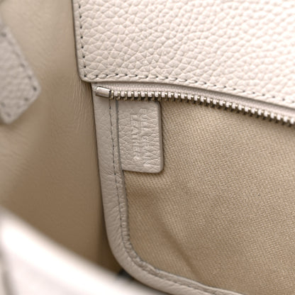Marc Jacobs Grained Calfskin Mini The Tote Bag Cotton Silver 7 of 12