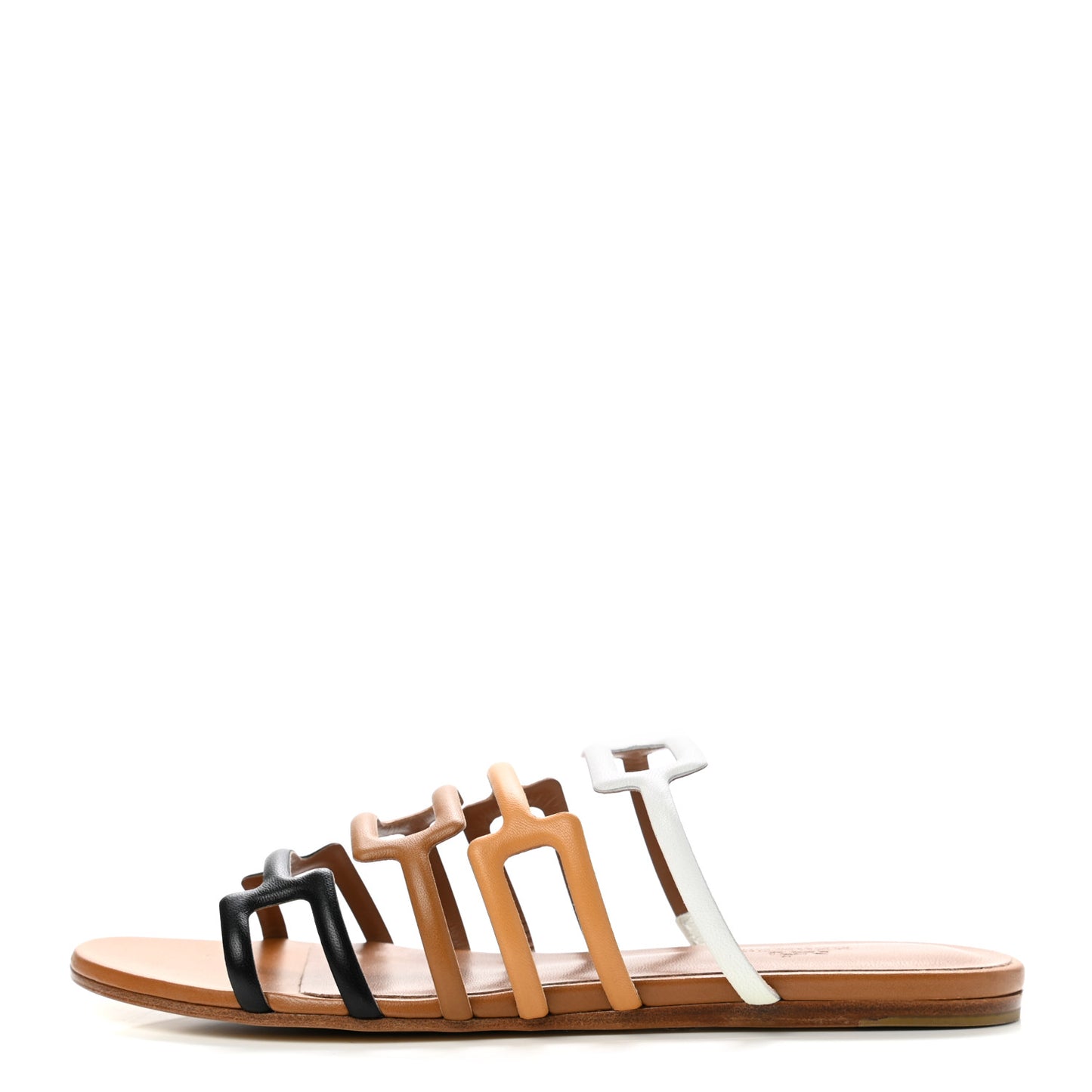 Nappa Calfskin Olympe Sandals 38 Multicolor Natural