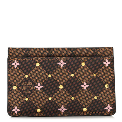 Louis Vuitton Damier Ebene Studded Card Holder 1 of 6