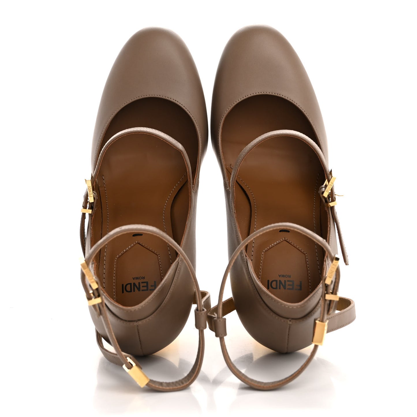 Vitello Delfina High Heel Pumps 37 Tortora