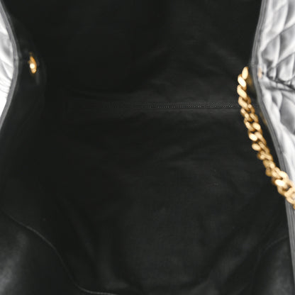 Saint Laurent Lambskin Quilted Maxi Icare Shopping Tote Black 5 of 10