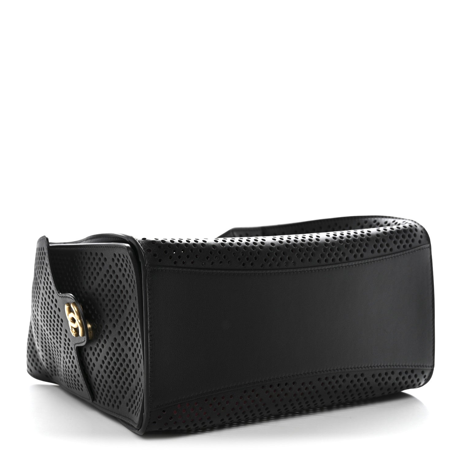 Chanel Perforated Calfskin Quilted Small Chanel 25 Handbag Black 4 of 11