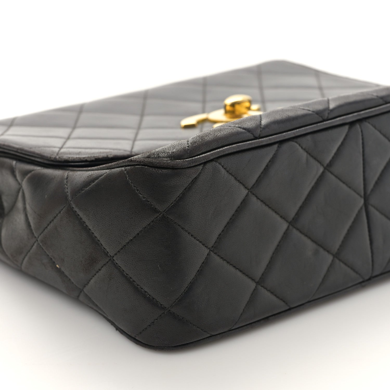 Chanel Lambskin Quilted Mini Square Flap Bag Black 8 of 10
