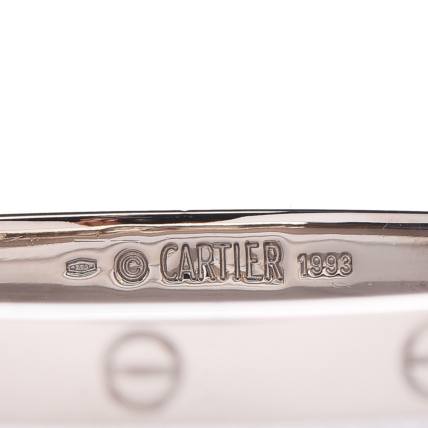 Cartier 18K White Gold LOVE Bracelet 19 4 of 7