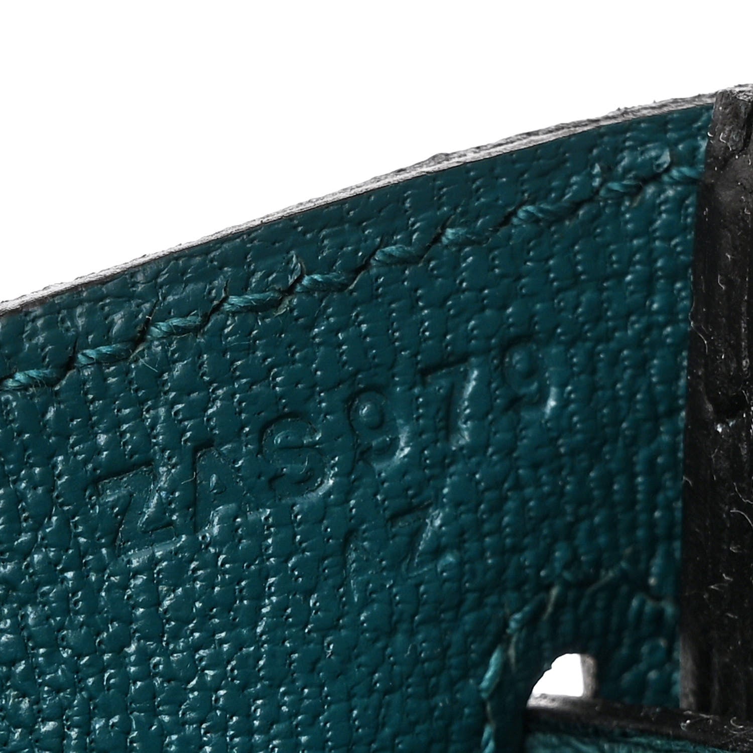 Hermes Togo Matte Alligator Birkin Touch 25 Vert Bosphore 7 of 12