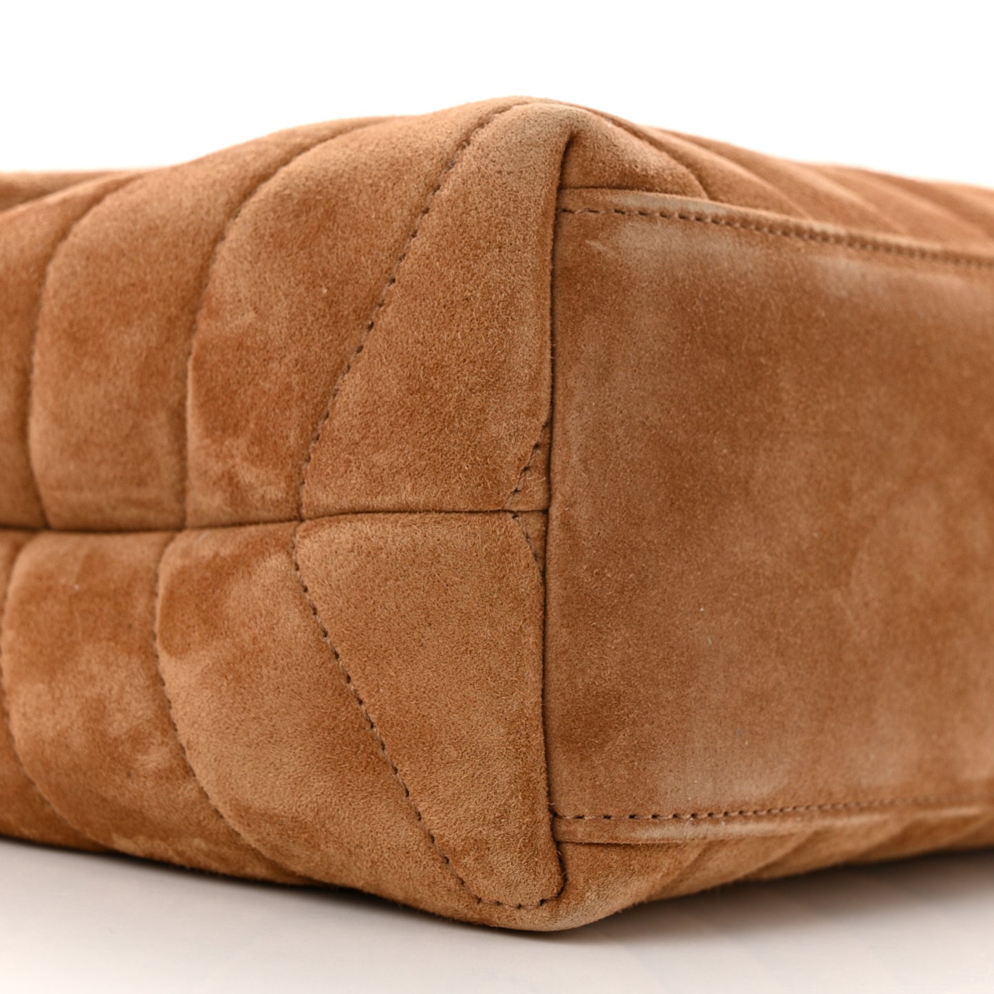 Suede Calfskin Y Quilted Monogram Small Loulou Chain Satchel Cinnamon