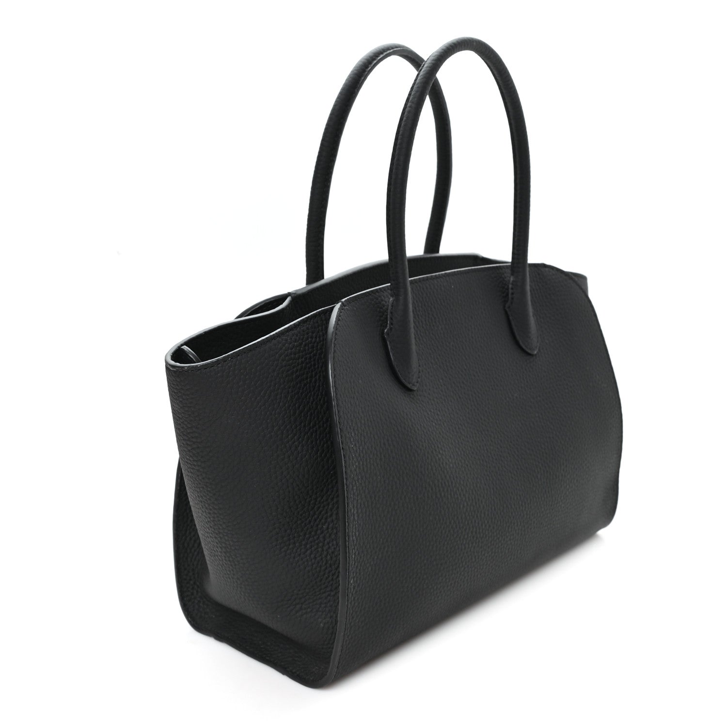 The Row Grained Calfskin Marlo 12 Tote Bag Black 3 of 12