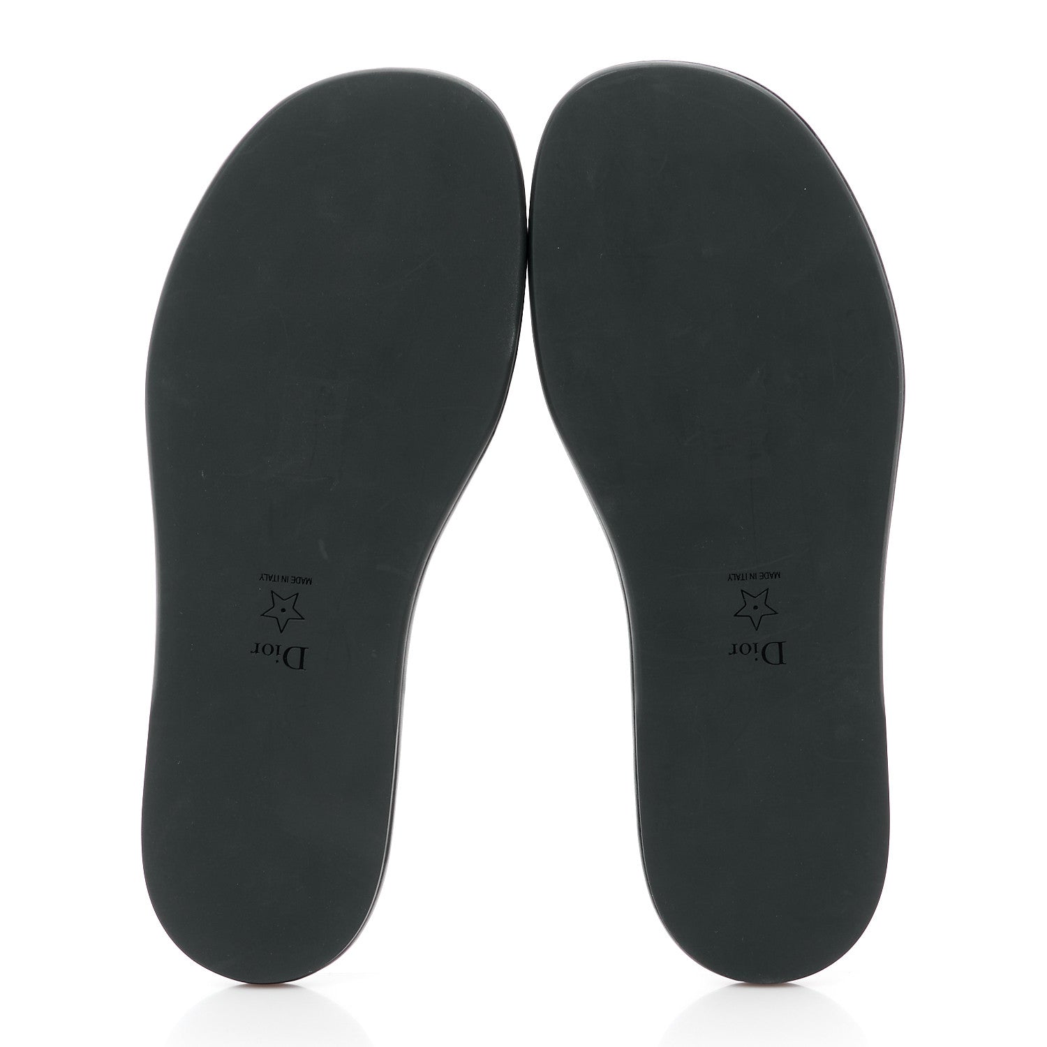 Christian Dior Lambskin Embossed Every-D Flat Slide Sandals 41 Black 5 of 9