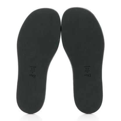 Christian Dior Lambskin Embossed Every-D Flat Slide Sandals 41 Black 5 of 9