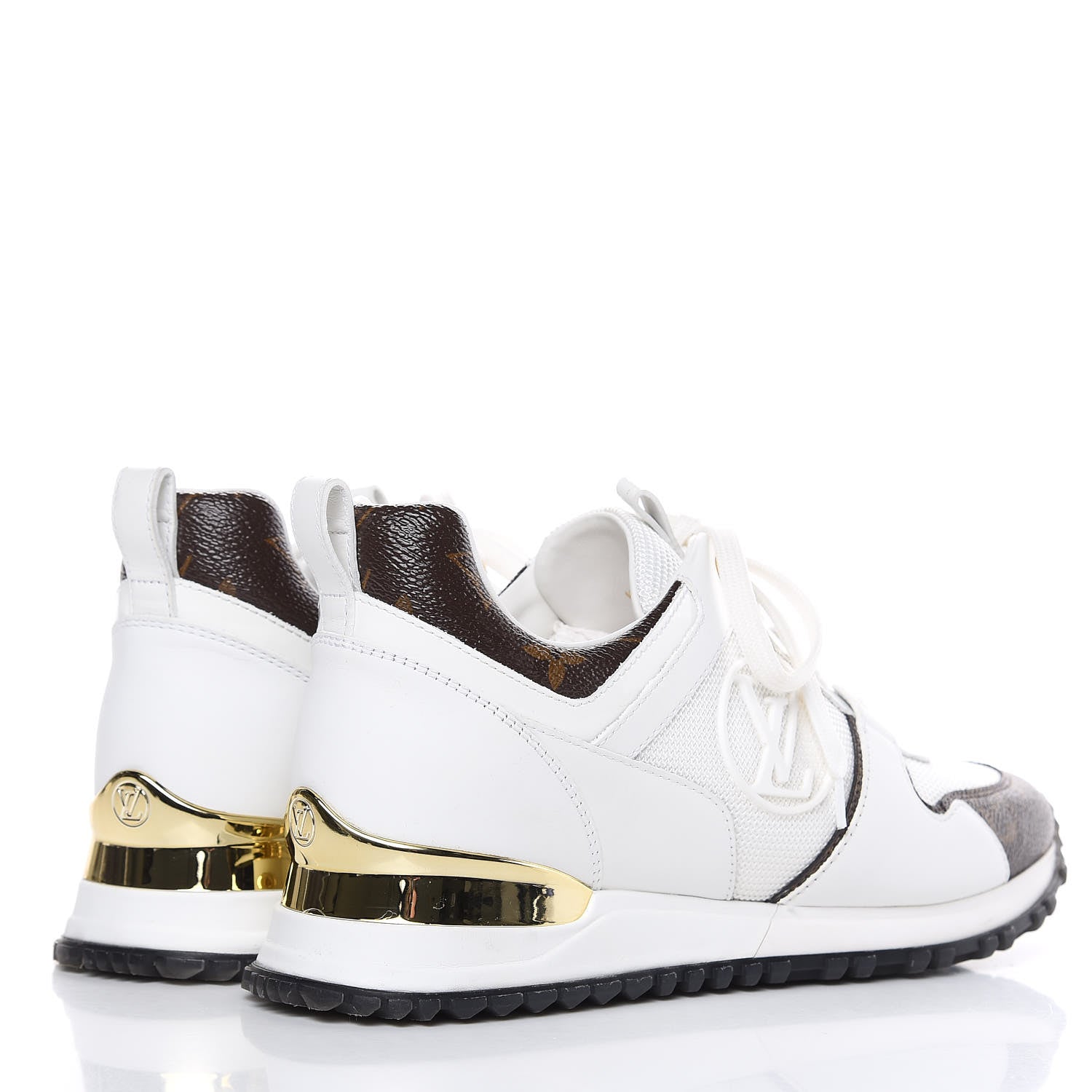 Louis Vuitton Calfskin Monogram Run Away Sneakers 36.5 White 4 of 8